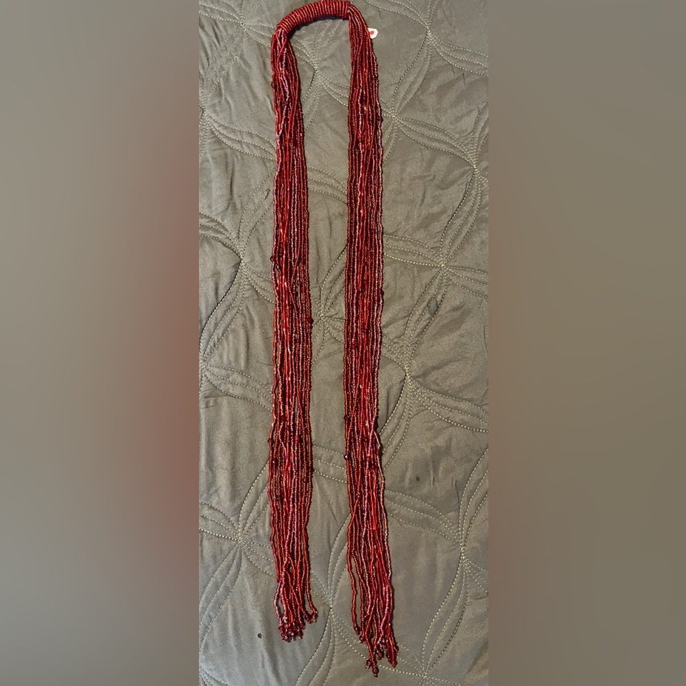 Red Beaded Necklace